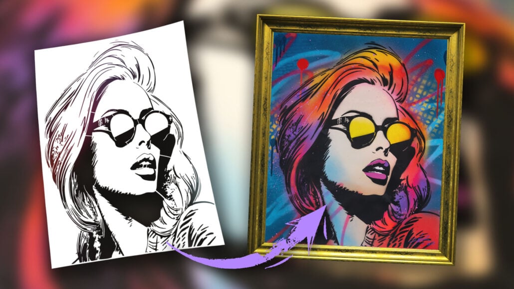 Create a stunning Pop Art portrait using John Beckley's method and a stencil.