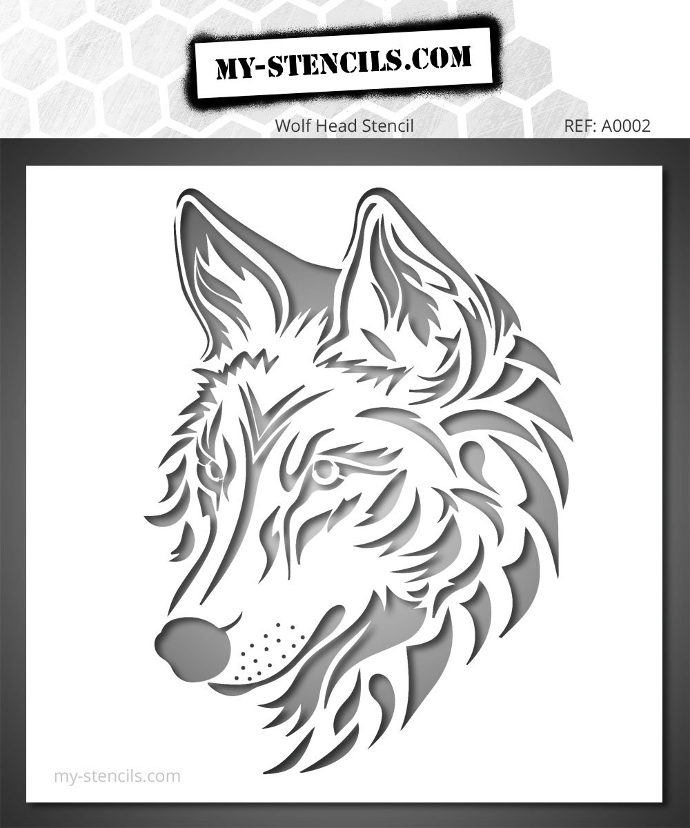 Wolf Head Stencil - My Stencils