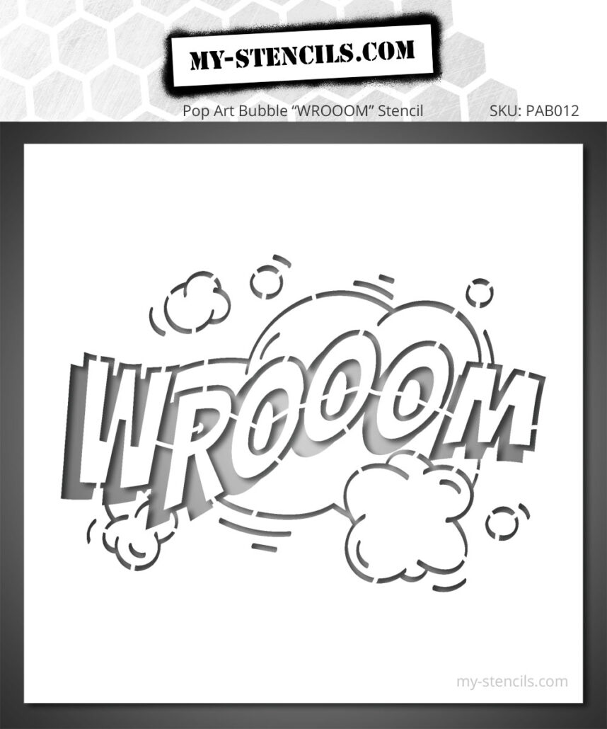 Enthusiastic speech bubble Stencil "Yeah"-Communicative Joy!