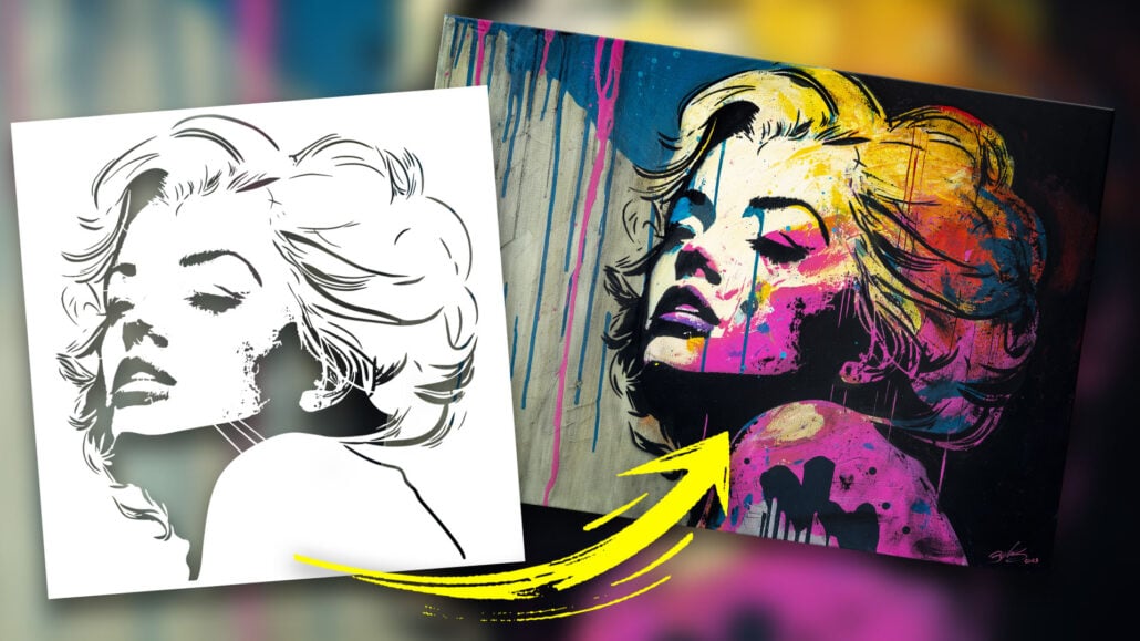 Captivating Pop Art: John Beckley's Marilyn Monroe Stencil Masterpiece