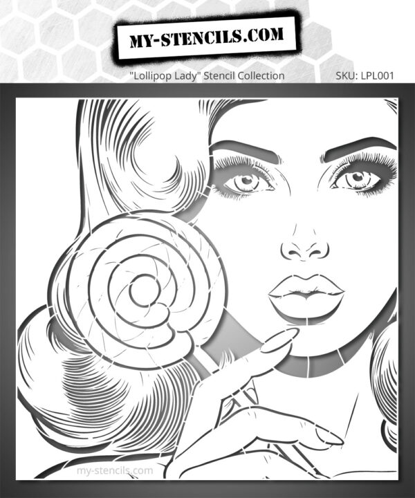 Reusable Comic-Inspired Stencil – perfect for decorating walls, furniture, fabrics, or DIY creative projects.