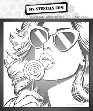 Reusable Pop Art Painting stencil, high-quality, available in multiple sizes for bold and glamorous creations. Perfect for adding a touch of retro style.