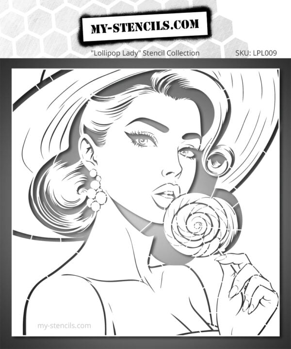 Pop Art Inspired Stencil – ideal for customizing walls, furniture, fabrics, or DIY creative décor projects.
