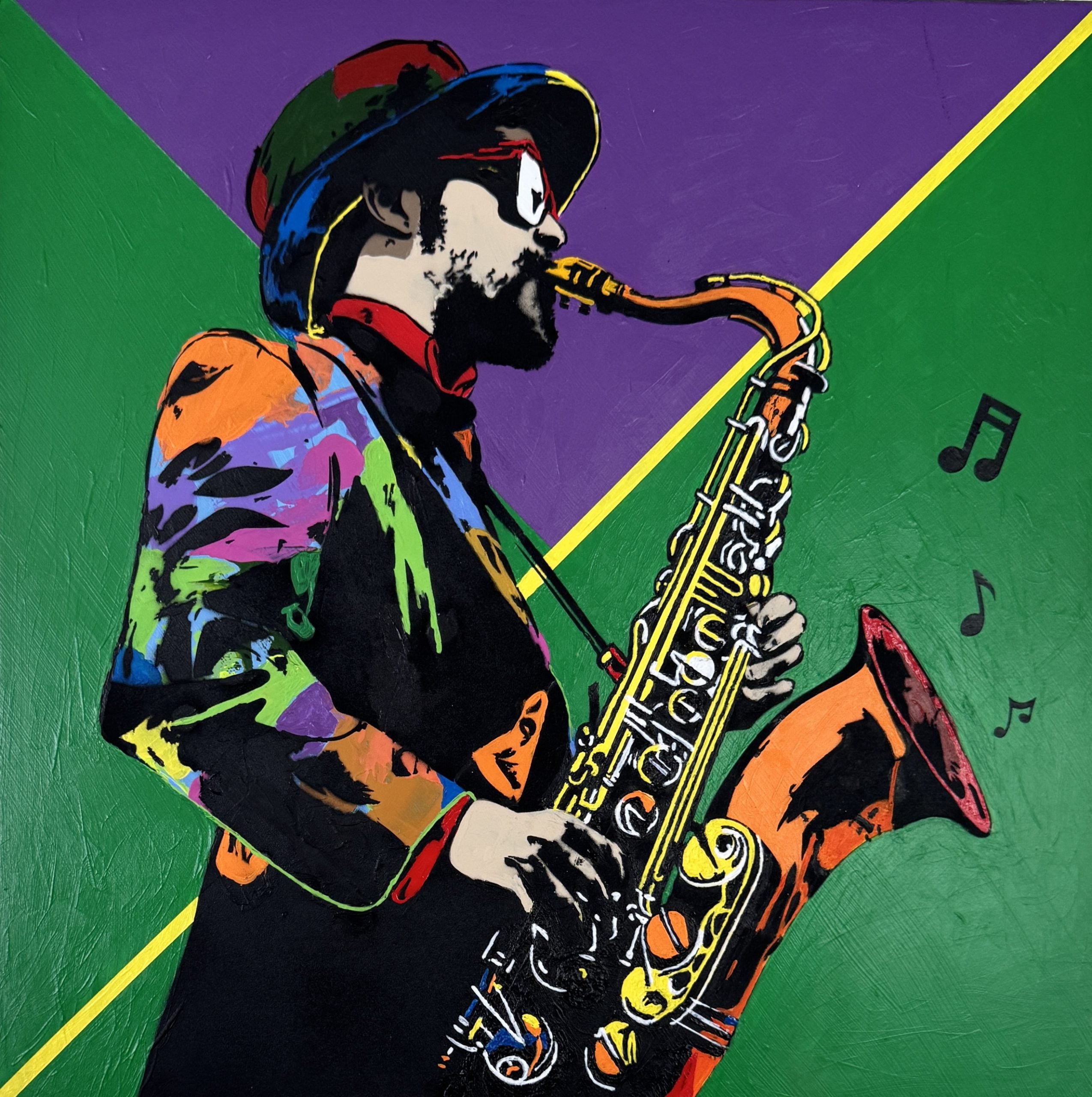 Saxophonist Musician Stencil - MC0008 photo review