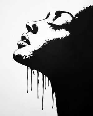 High-Quality Woman Portrait Stencil