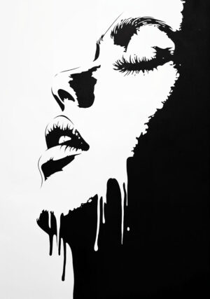 Dripping Face Stencil