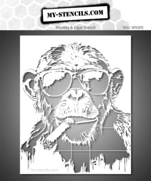 Cigar Monkey Stencil