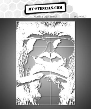 Cigar Gorilla Stencil