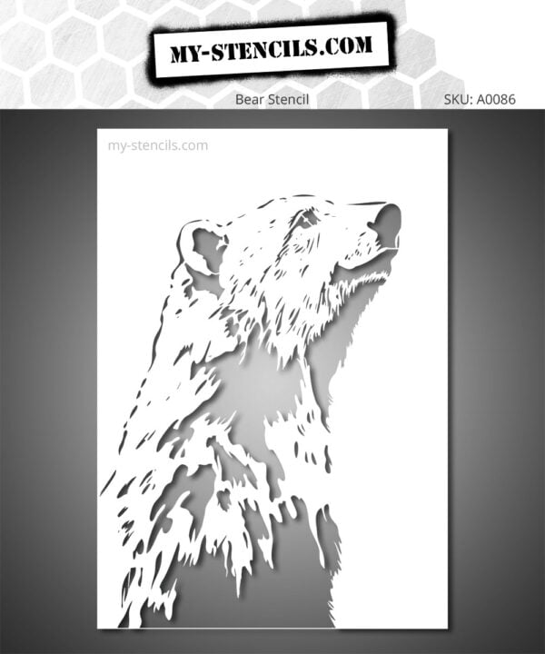 Bear Profile Stencil