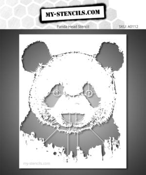 Panda Head Painting Stencil