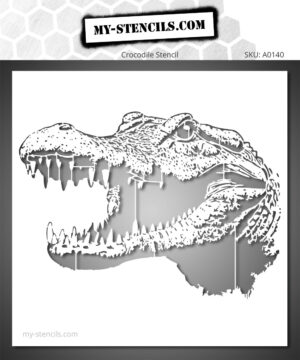 Alligator Head Stencil - Bold Design for Decor that Bites