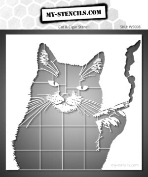 Cigar Cat Stencil
