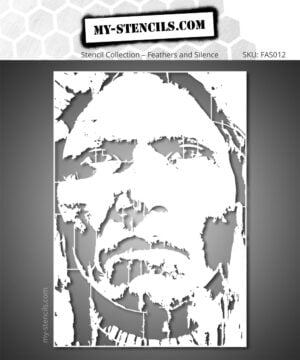 Native American Face Stencil, a creative tool for painters and artists. High quality, reversible, multi-surface, with a strong tribal style.