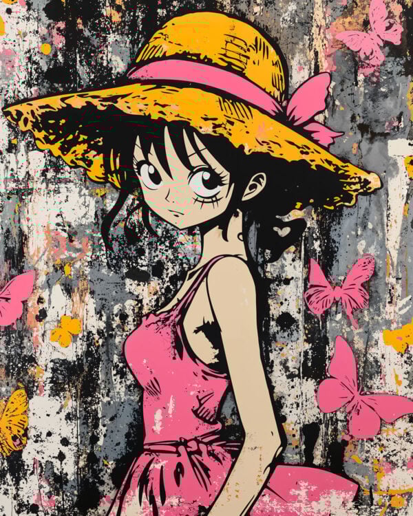 Anime Series Style Manga Stencil