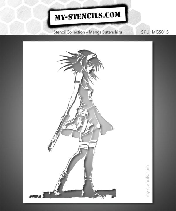 Manga Heroine Stencil