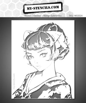Modern Geisha Manga Stencil