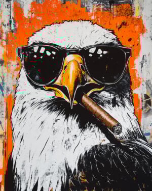 Bold & Precise Cigar Eagle Stencil