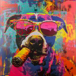 Cigar Dog Stencil