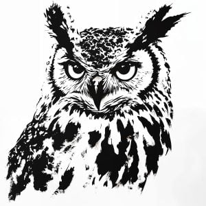 Owl Head Stencil