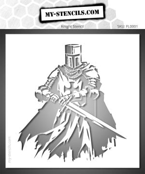 Medieval Knight Stencil