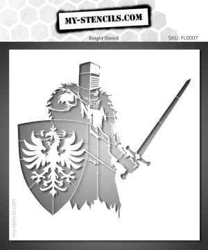 Shielded Knight Stencil
