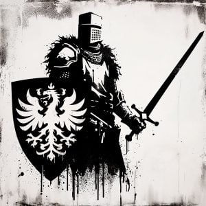 Shielded Knight Stencil