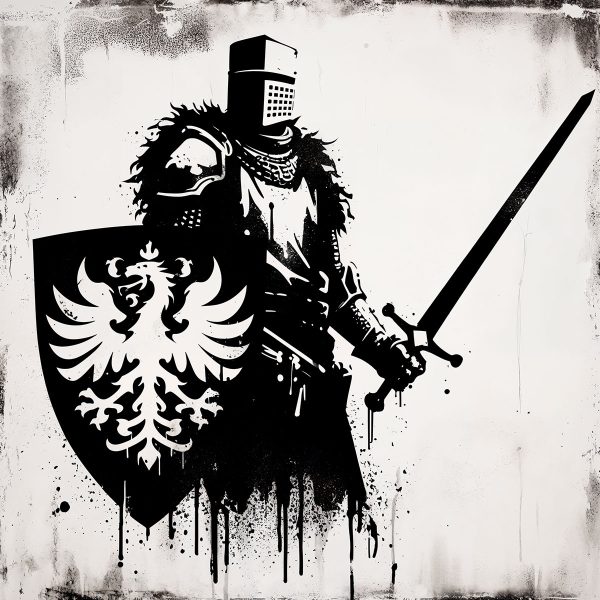 Shielded Knight Stencil