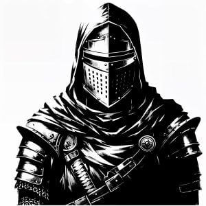Knight Portrait Stencil