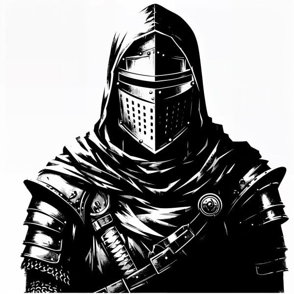 Knight Portrait Stencil