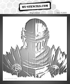 Armored Knight Portrait Stencil