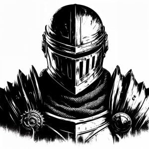 Armored Knight Stencil