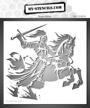 Mounted Knight Stencil