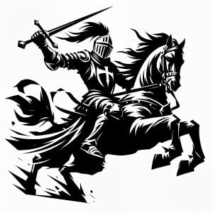Mounted Knight Stencil