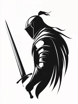 Cloaked Knight Stencil