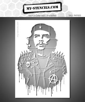 Punk Che Guevara Stencil – raw urban art inspired by street art and graffiti.