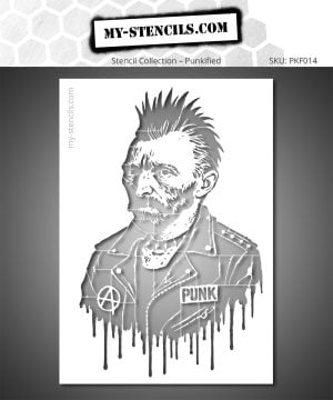 Rediscover Vincent Van Gogh in a rebellious and modern version with this Vincent Van Gogh Punk stencil. A unique design blending classic art with street art spirit, perfect for customizing walls, furniture, or canvases with bold originality.