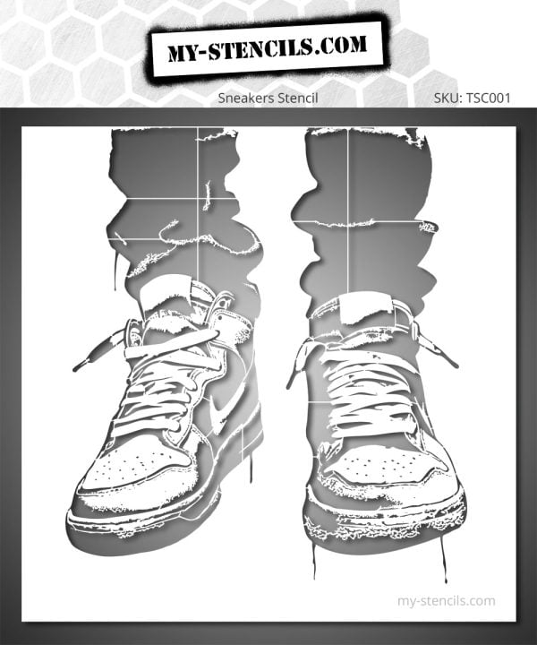 Sneakers Stencil – Urban Streetwear Design for Creative Projects