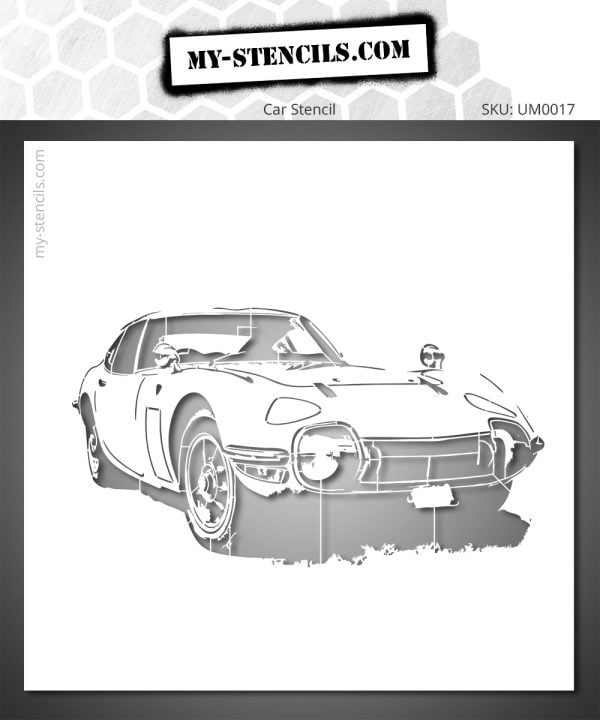 Toyota 2000GT Japanese Car Stencil – Vintage style for customization