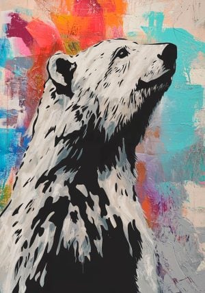 Bear Profile Stencil, majestic animal design for captivating artwork – high-quality stencil available in multiple sizes
