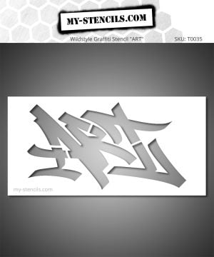 Wildstyle ART Graffiti Stencil- raw urban style inspired by street art. Perfect for bold and powerful creations with a 100% graffiti look