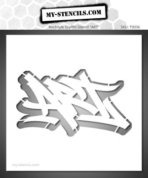 Shadow Wildstyle ART Graffiti Stencil with shaded outlines and 3D effect: a powerful design that adds depth and relief, perfect for an authentic street art look