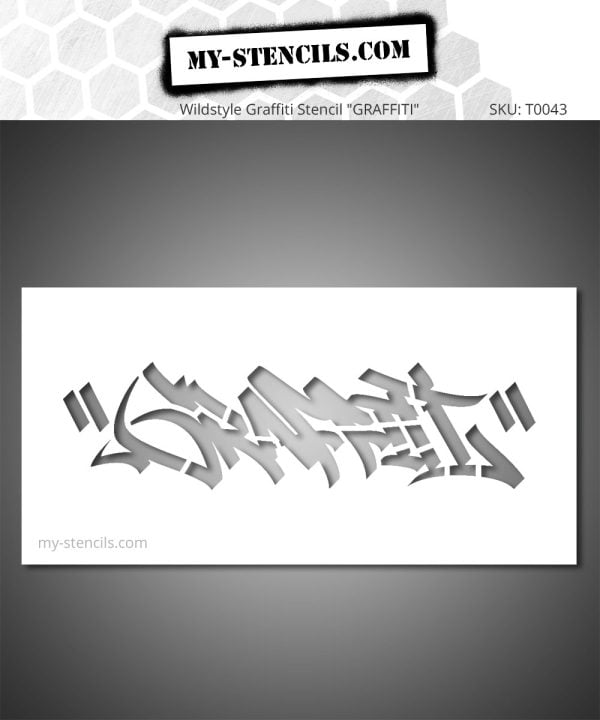 Wildstyle Graffiti stencil - raw and striking urban design, inspired by street art. A 100% graffiti stencil for bold creations
