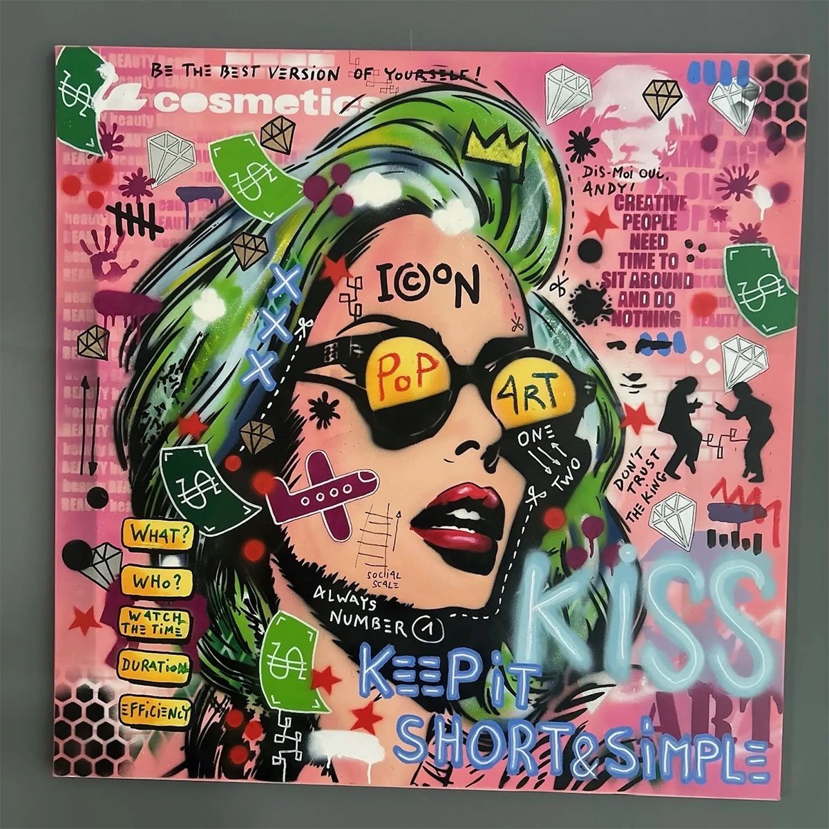 Woman with Sunglasses Pop Art Stencil - PA0003 photo review