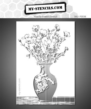 This Wildflower Vase Stencil, with its fine and contrasted lines, evokes the look of studio etchings. Perfect for creating a poetic and sophisticated decoration, it suits any style — from vintage charm to modern interiors.