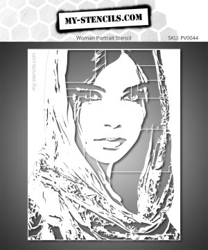 Female Face Stencil – A design that radiates both strength and sensitivity. Perfect for creating a modern wall decoration full of character.
