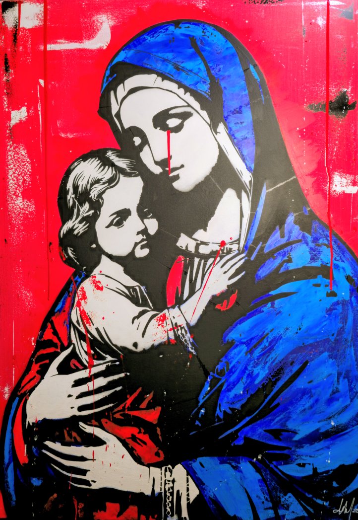 Click to view full screen Madonna and Child Stencil - IC0003 photo review