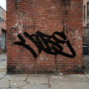 Urban Tag Vibe Stencil – graffiti-style lettering with a raw, modern street art look; expressive and dynamic visual
