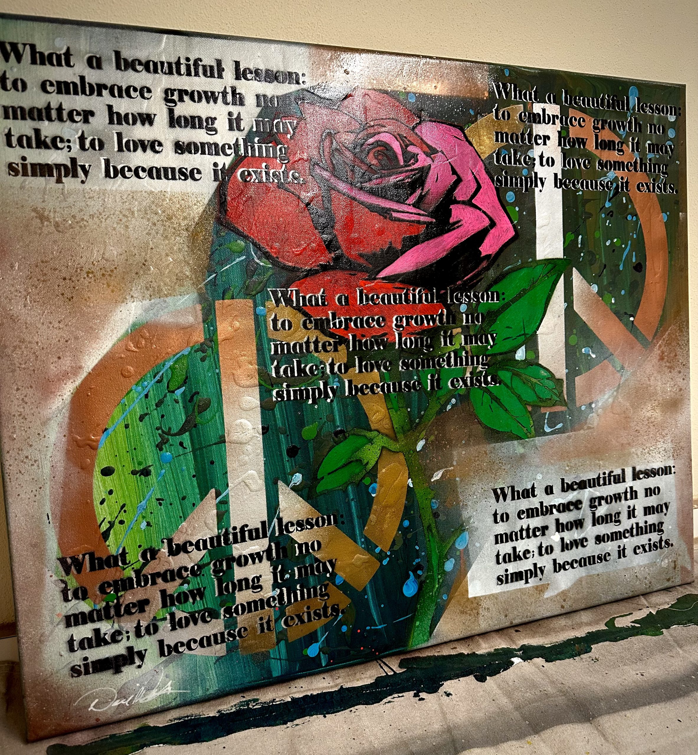 Click to view full screen Melodious Rose Stencil - RM012 photo review