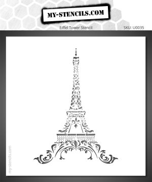 Baroque Romantic Eiffel Tower Stencil