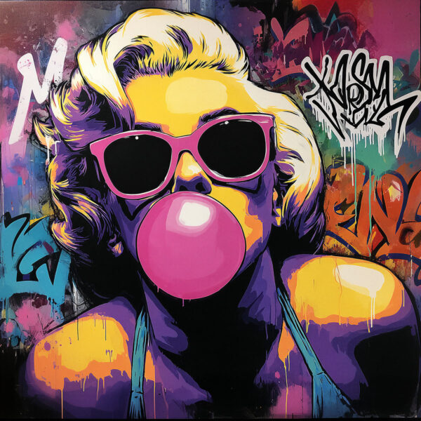 Marilyn Bubble Gum Stencil - Alternative view